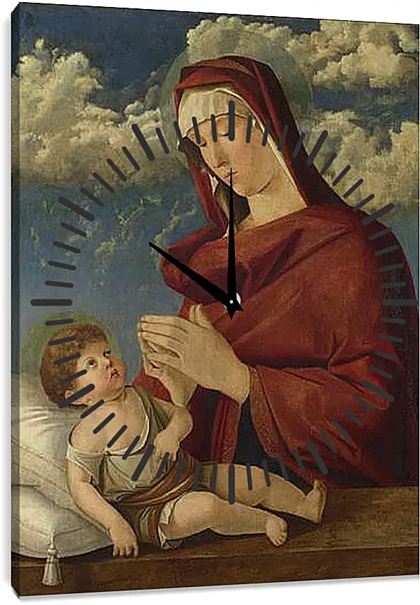 Часы картина - The Virgin and Child. Джованни Беллини
