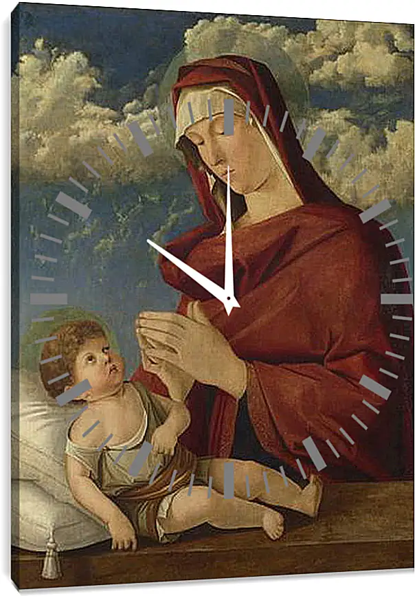 Часы картина - The Virgin and Child. Джованни Беллини