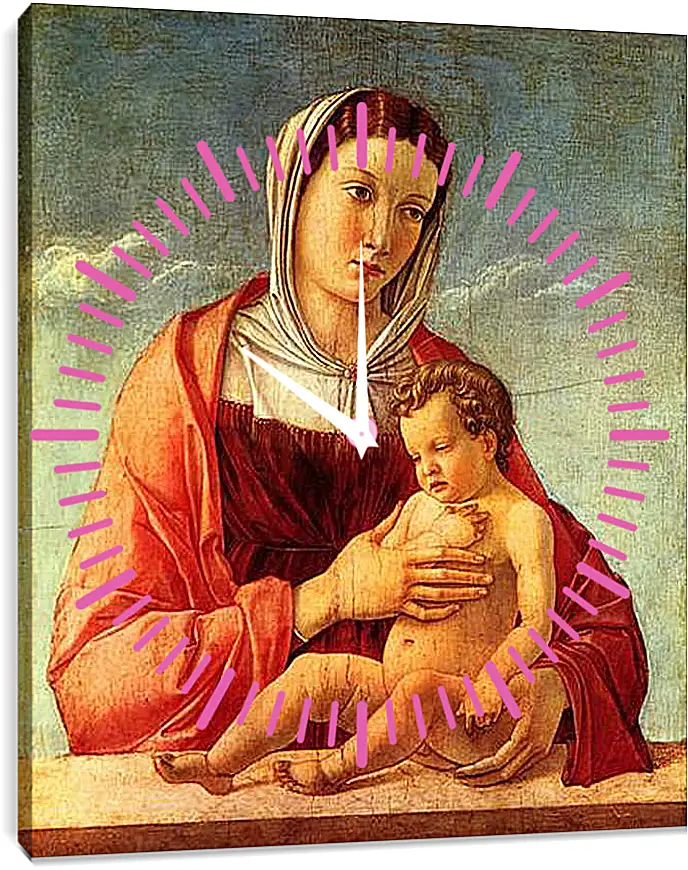 Часы картина - Madonna. Джованни Беллини