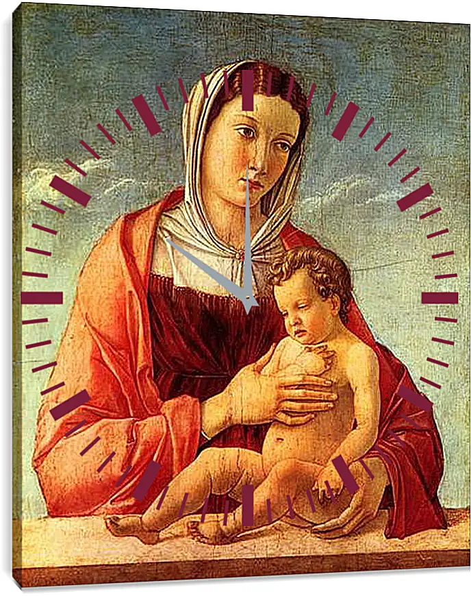 Часы картина - Madonna. Джованни Беллини