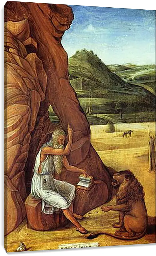 Постер и плакат - Hieronymus in der Wuste. Джованни Беллини