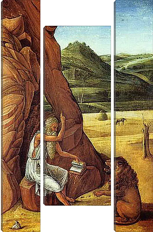 Модульная картина - Hieronymus in der Wuste. Джованни Беллини