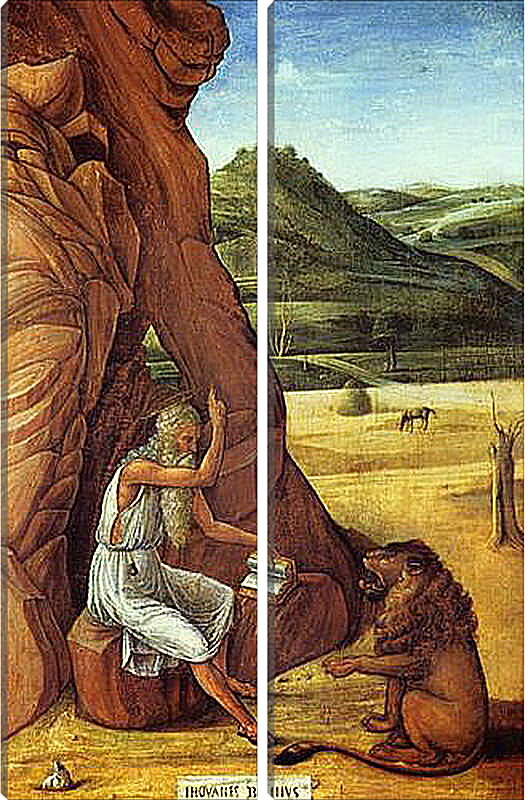 Модульная картина - Hieronymus in der Wuste. Джованни Беллини
