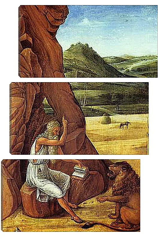 Модульная картина - Hieronymus in der Wuste. Джованни Беллини