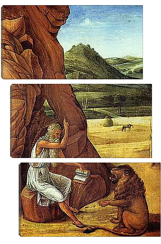 Модульная картина - Hieronymus in der Wuste. Джованни Беллини