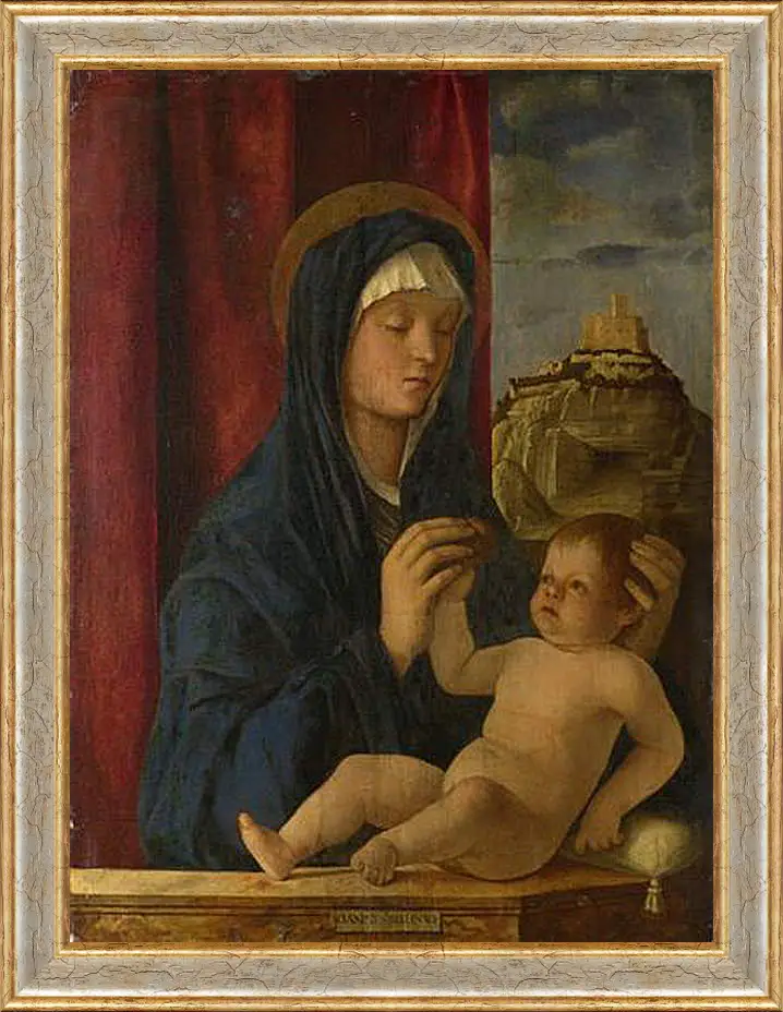 Картина в раме - The Virgin and Child. Джованни Беллини
