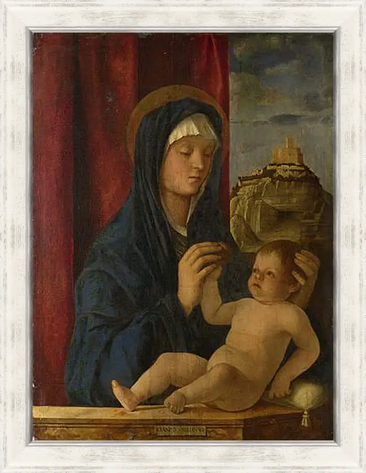 Картина в раме - The Virgin and Child. Джованни Беллини