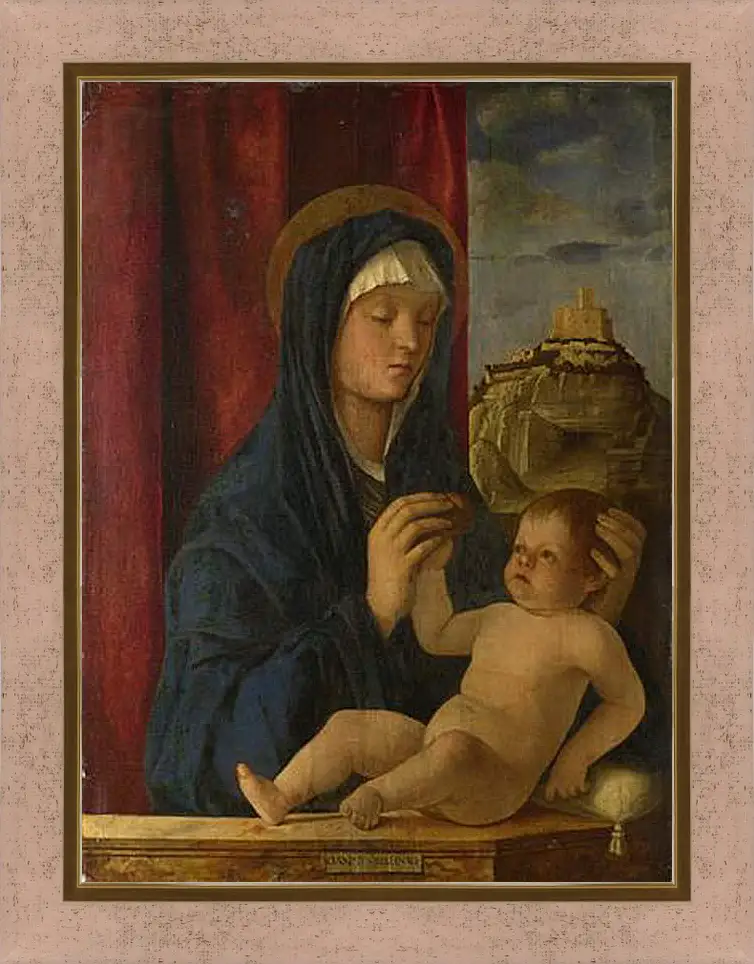 Картина в раме - The Virgin and Child. Джованни Беллини
