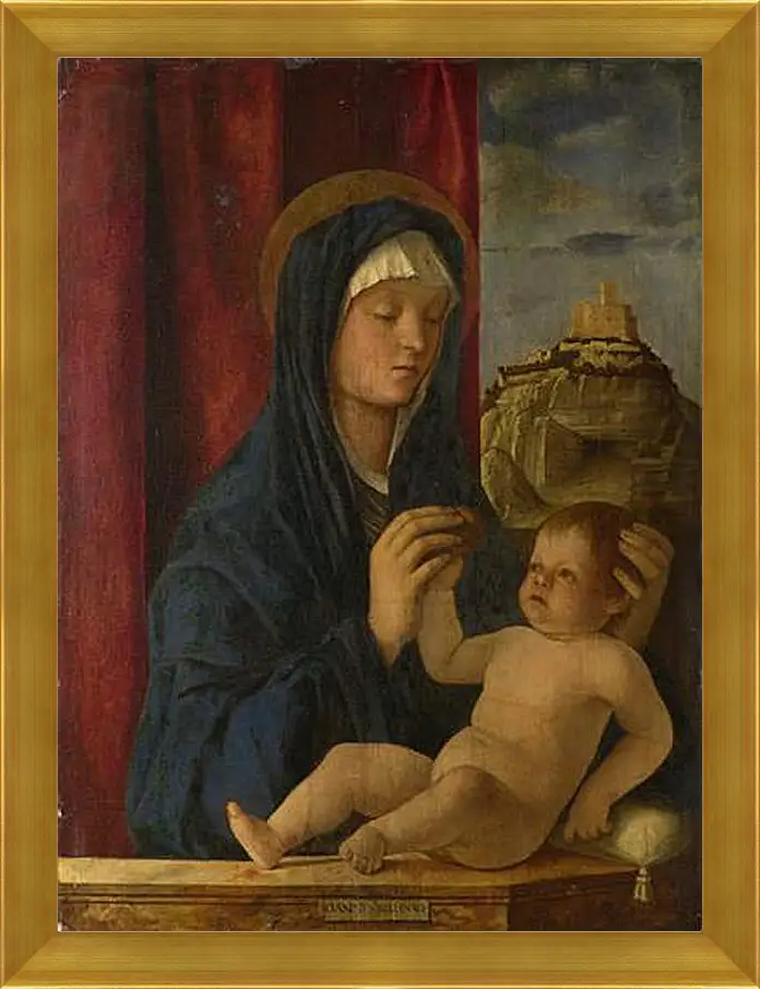 Картина в раме - The Virgin and Child. Джованни Беллини
