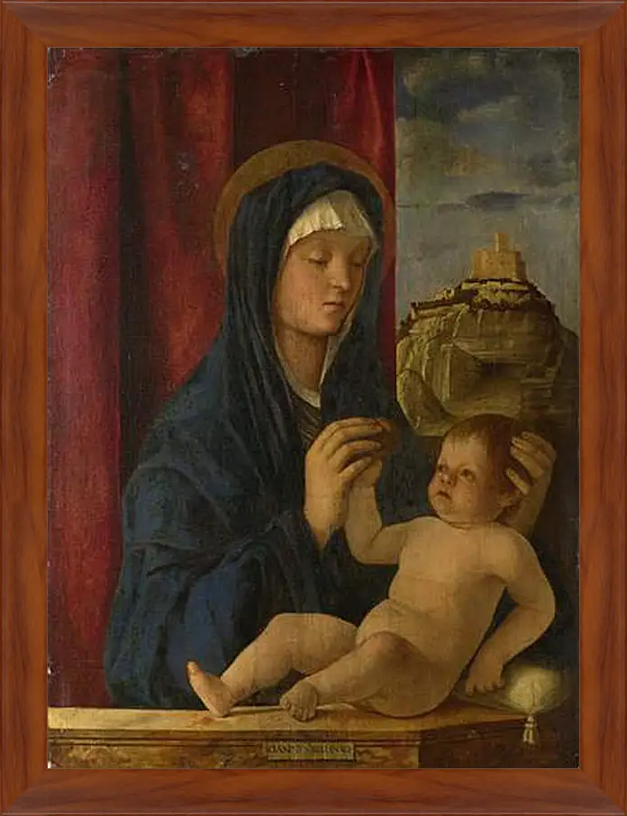 Картина в раме - The Virgin and Child. Джованни Беллини