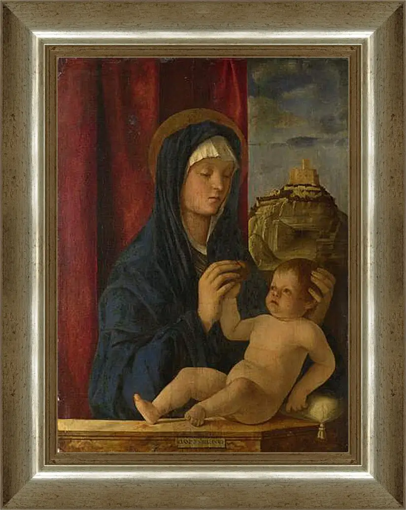 Картина в раме - The Virgin and Child. Джованни Беллини
