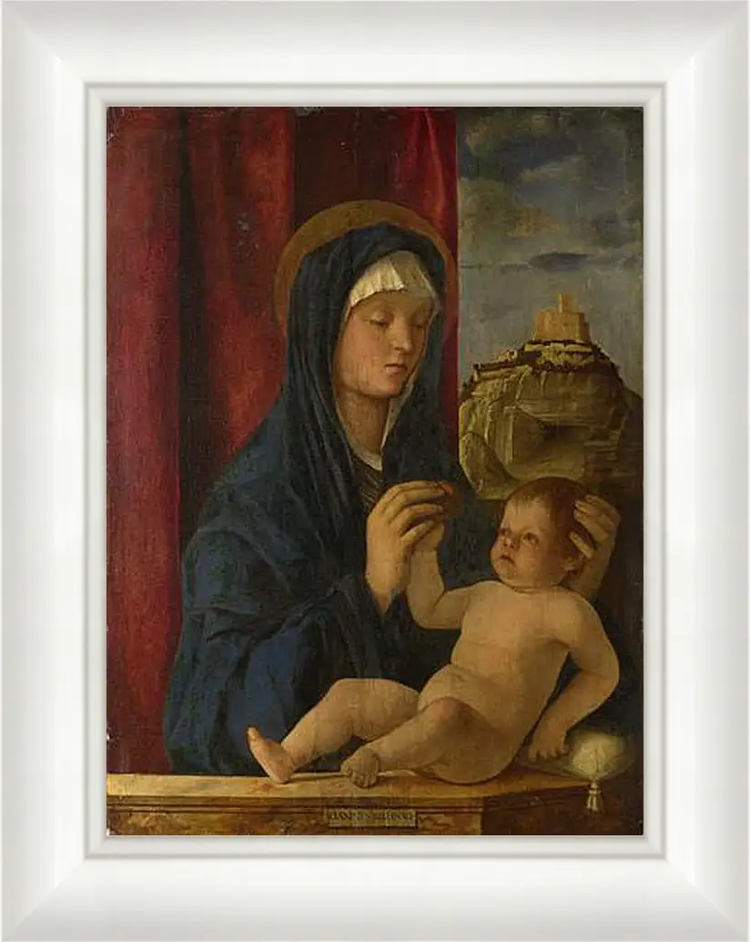 Картина в раме - The Virgin and Child. Джованни Беллини