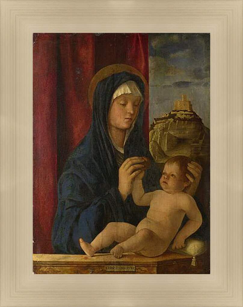 Картина в раме - The Virgin and Child. Джованни Беллини