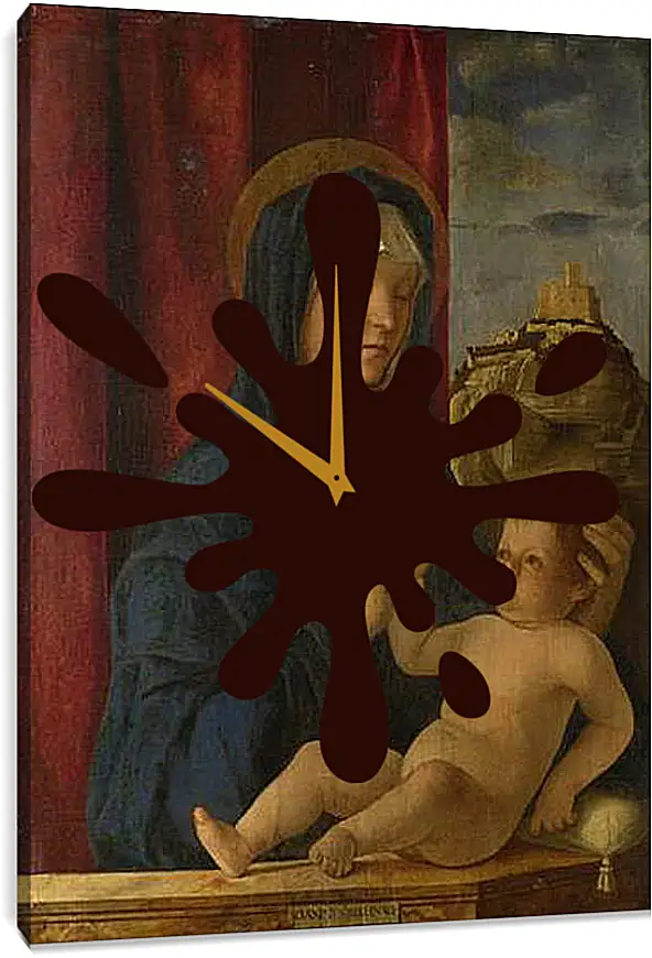 Часы картина - The Virgin and Child. Джованни Беллини