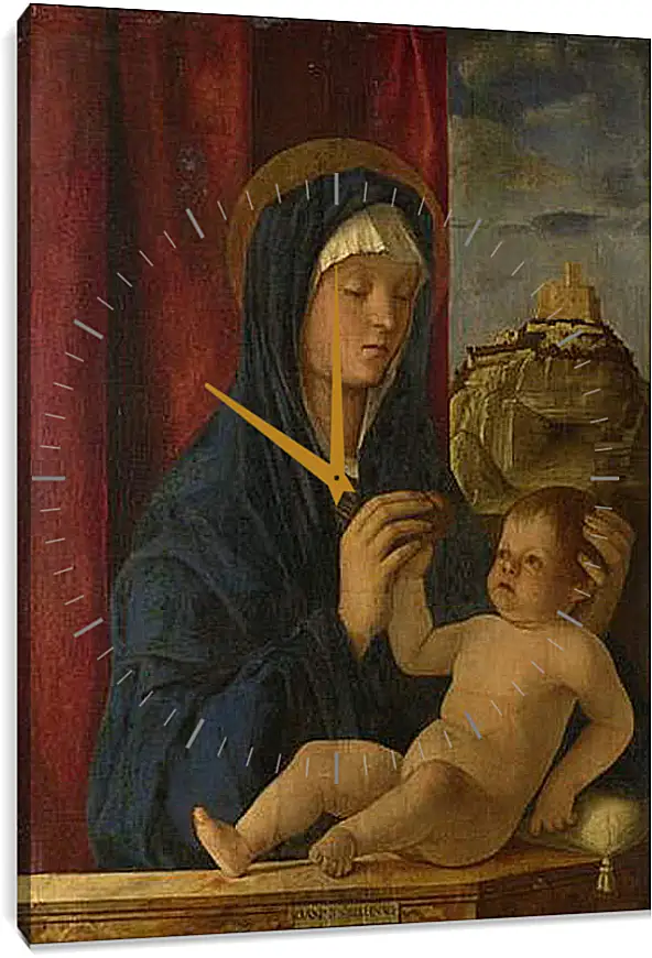 Часы картина - The Virgin and Child. Джованни Беллини