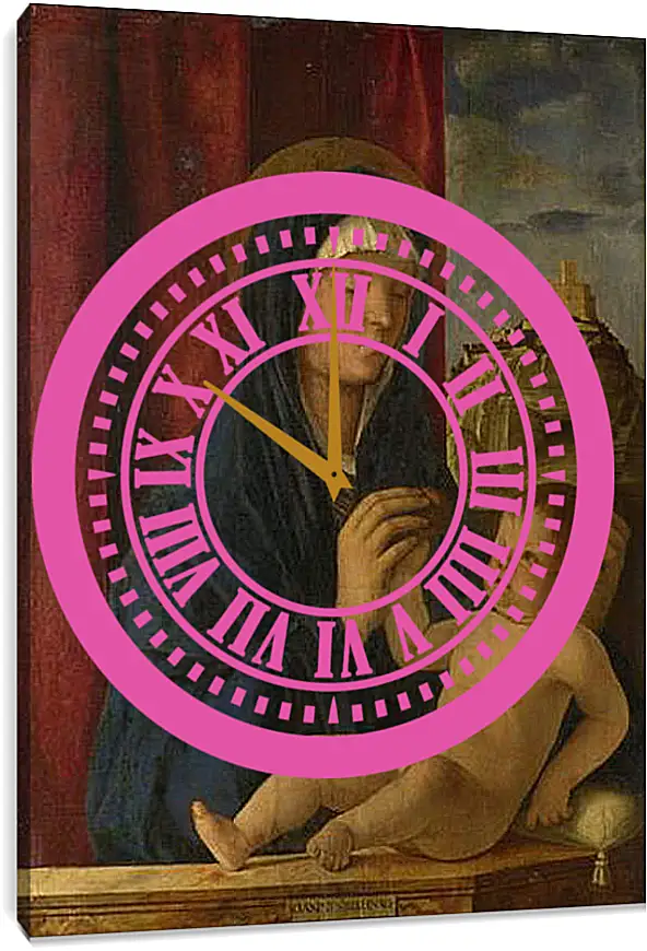Часы картина - The Virgin and Child. Джованни Беллини