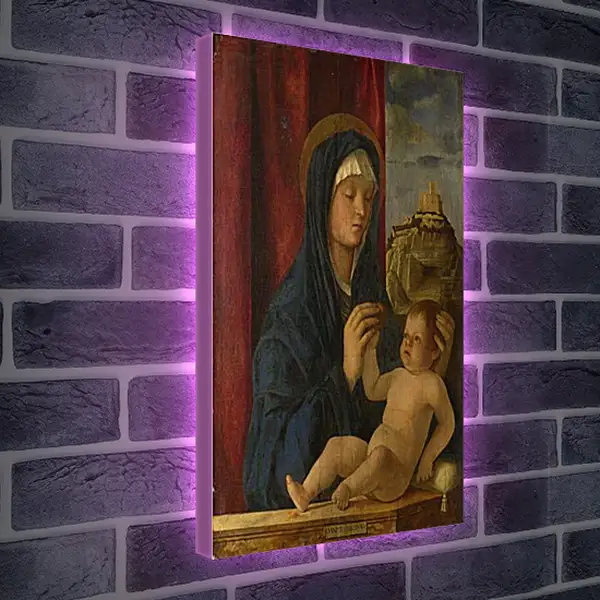 Лайтбокс световая панель - The Virgin and Child. Джованни Беллини