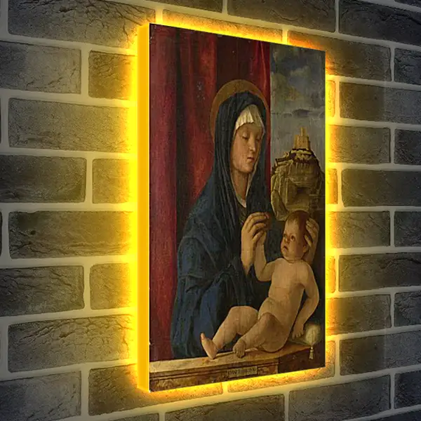 Лайтбокс световая панель - The Virgin and Child. Джованни Беллини