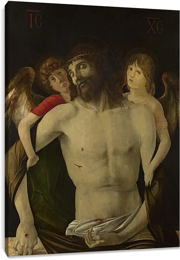 Постер и плакат - The Dead Christ supported by Angels. Джованни Беллини