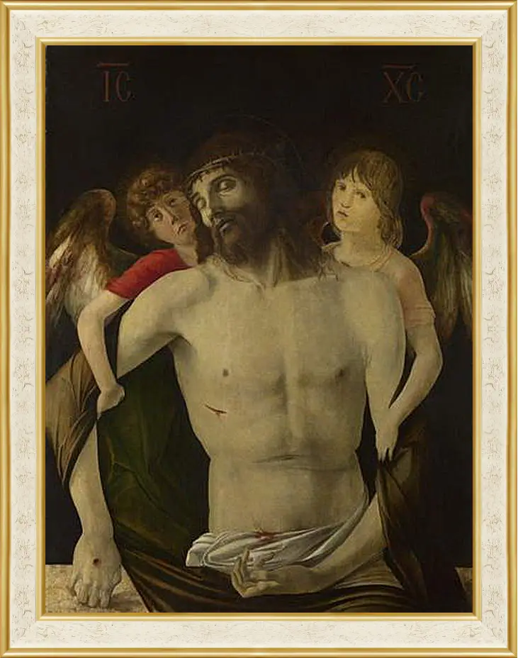 Картина в раме - The Dead Christ supported by Angels. Джованни Беллини