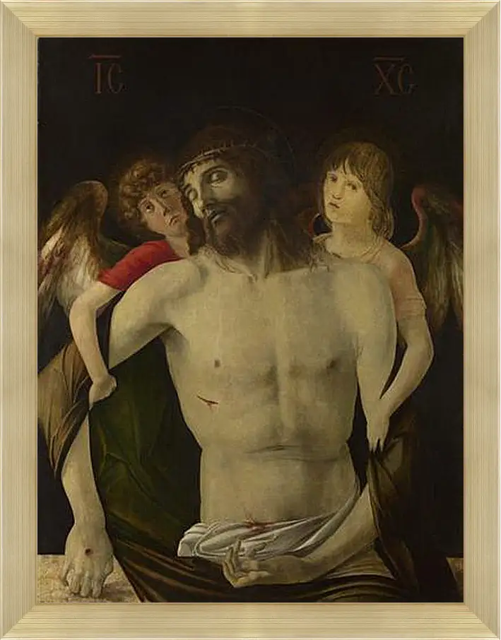 Картина в раме - The Dead Christ supported by Angels. Джованни Беллини
