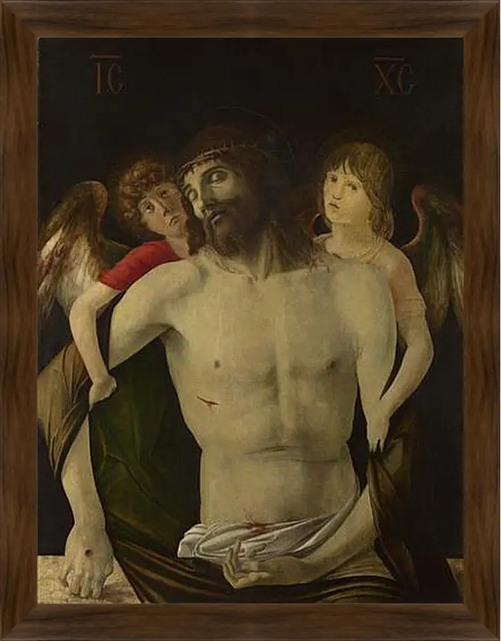 Картина в раме - The Dead Christ supported by Angels. Джованни Беллини