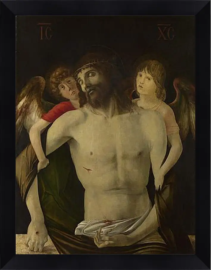 Картина в раме - The Dead Christ supported by Angels. Джованни Беллини