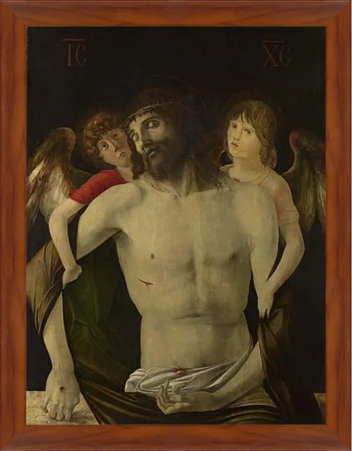 Картина в раме - The Dead Christ supported by Angels. Джованни Беллини