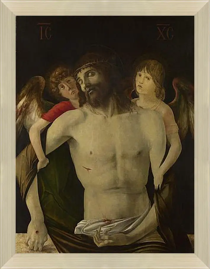 Картина в раме - The Dead Christ supported by Angels. Джованни Беллини