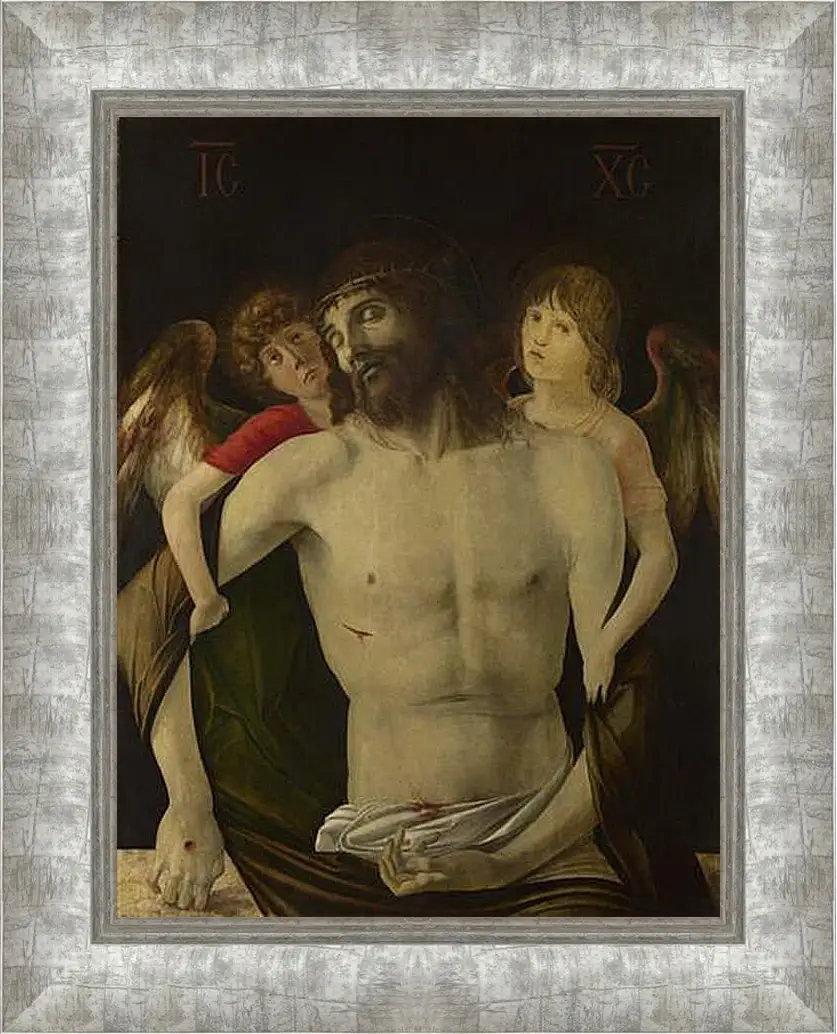 Картина в раме - The Dead Christ supported by Angels. Джованни Беллини
