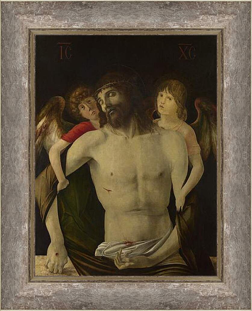 Картина в раме - The Dead Christ supported by Angels. Джованни Беллини