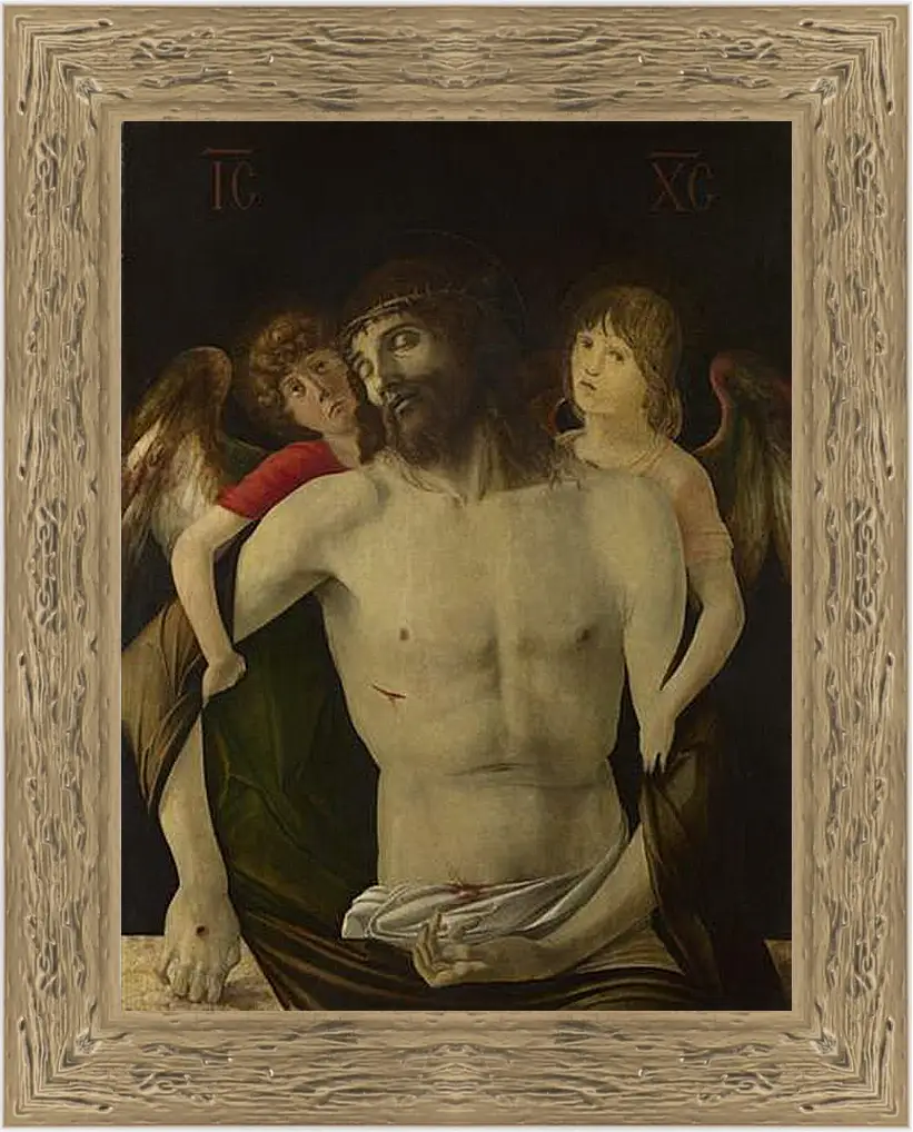 Картина в раме - The Dead Christ supported by Angels. Джованни Беллини