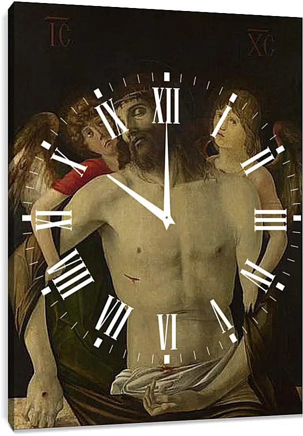 Часы картина - The Dead Christ supported by Angels. Джованни Беллини