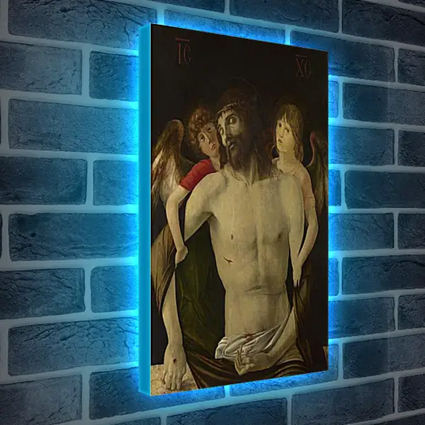 Лайтбокс световая панель - The Dead Christ supported by Angels. Джованни Беллини