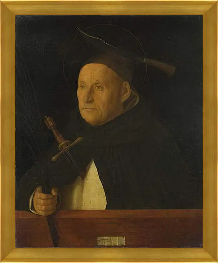 Картина в раме - A Dominican, with the Attributes of Saint Peter Martyr. Джованни Беллини