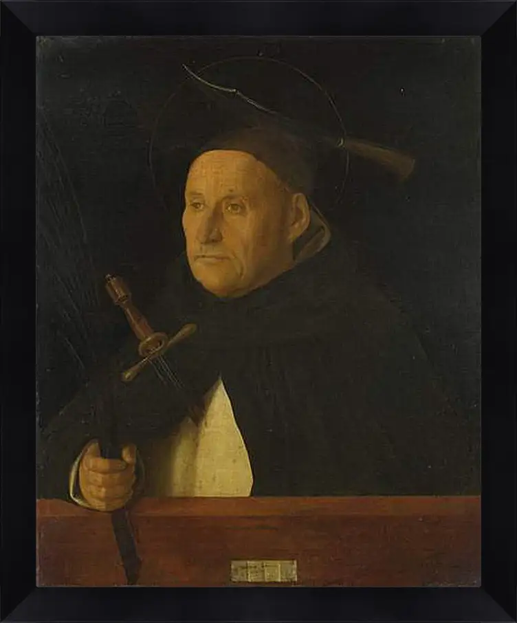 Картина в раме - A Dominican, with the Attributes of Saint Peter Martyr. Джованни Беллини