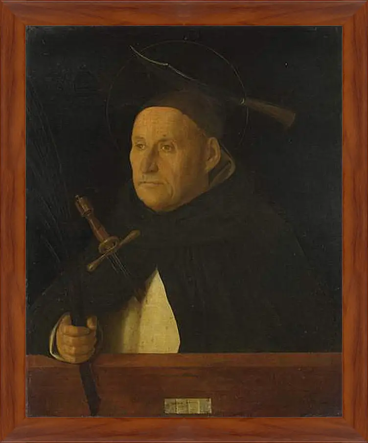 Картина в раме - A Dominican, with the Attributes of Saint Peter Martyr. Джованни Беллини