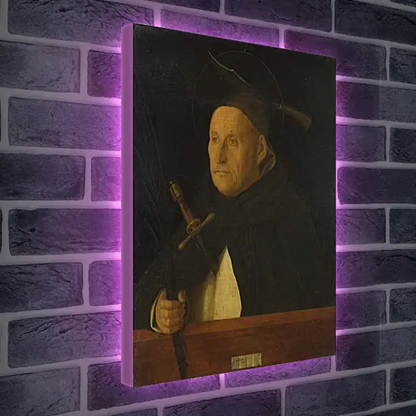 Лайтбокс световая панель - A Dominican, with the Attributes of Saint Peter Martyr. Джованни Беллини