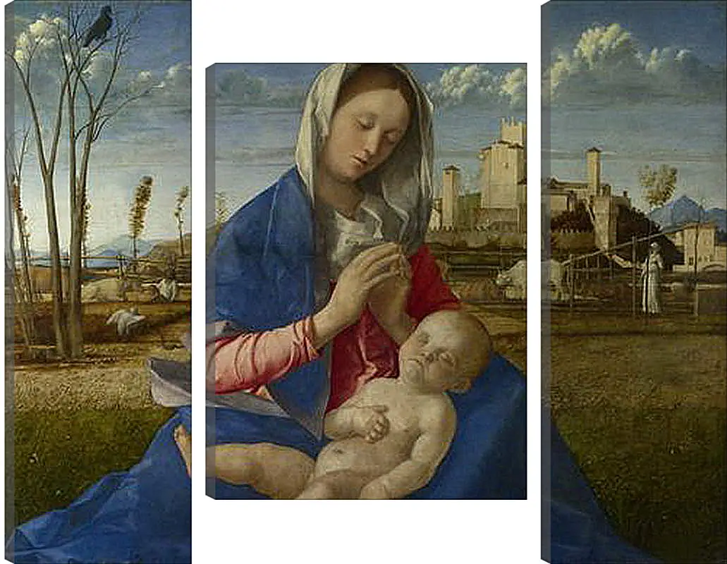 Модульная картина - Madonna of the Meadow. Джованни Беллини