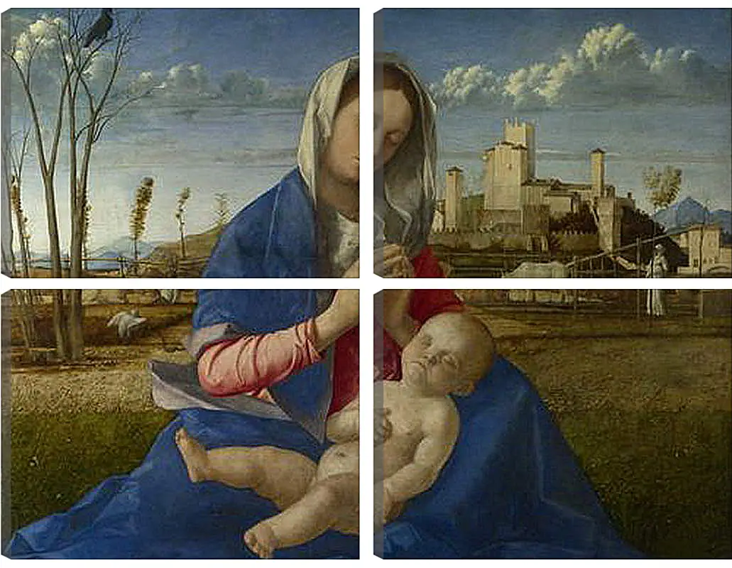 Модульная картина - Madonna of the Meadow. Джованни Беллини