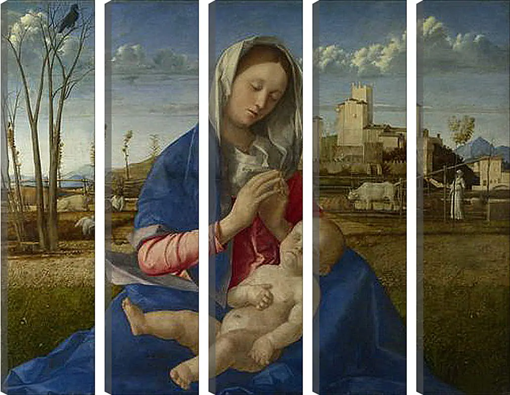 Модульная картина - Madonna of the Meadow. Джованни Беллини