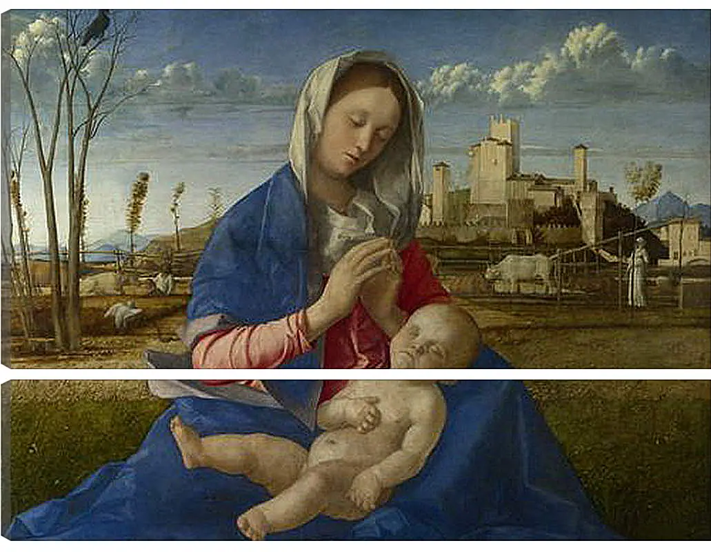 Модульная картина - Madonna of the Meadow. Джованни Беллини