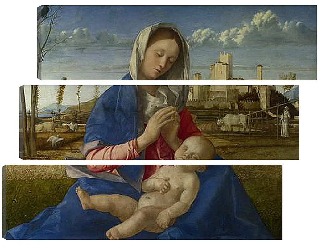 Модульная картина - Madonna of the Meadow. Джованни Беллини