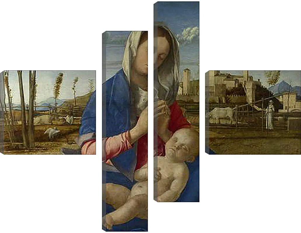 Модульная картина - Madonna of the Meadow. Джованни Беллини