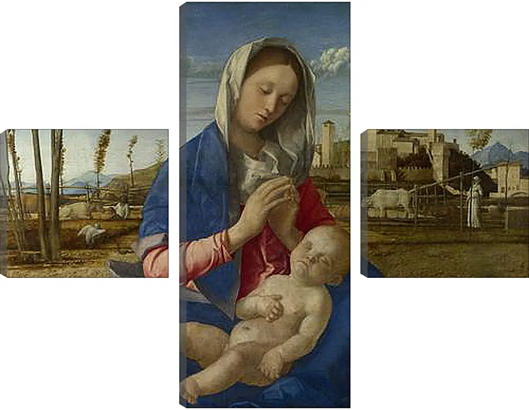 Модульная картина - Madonna of the Meadow. Джованни Беллини