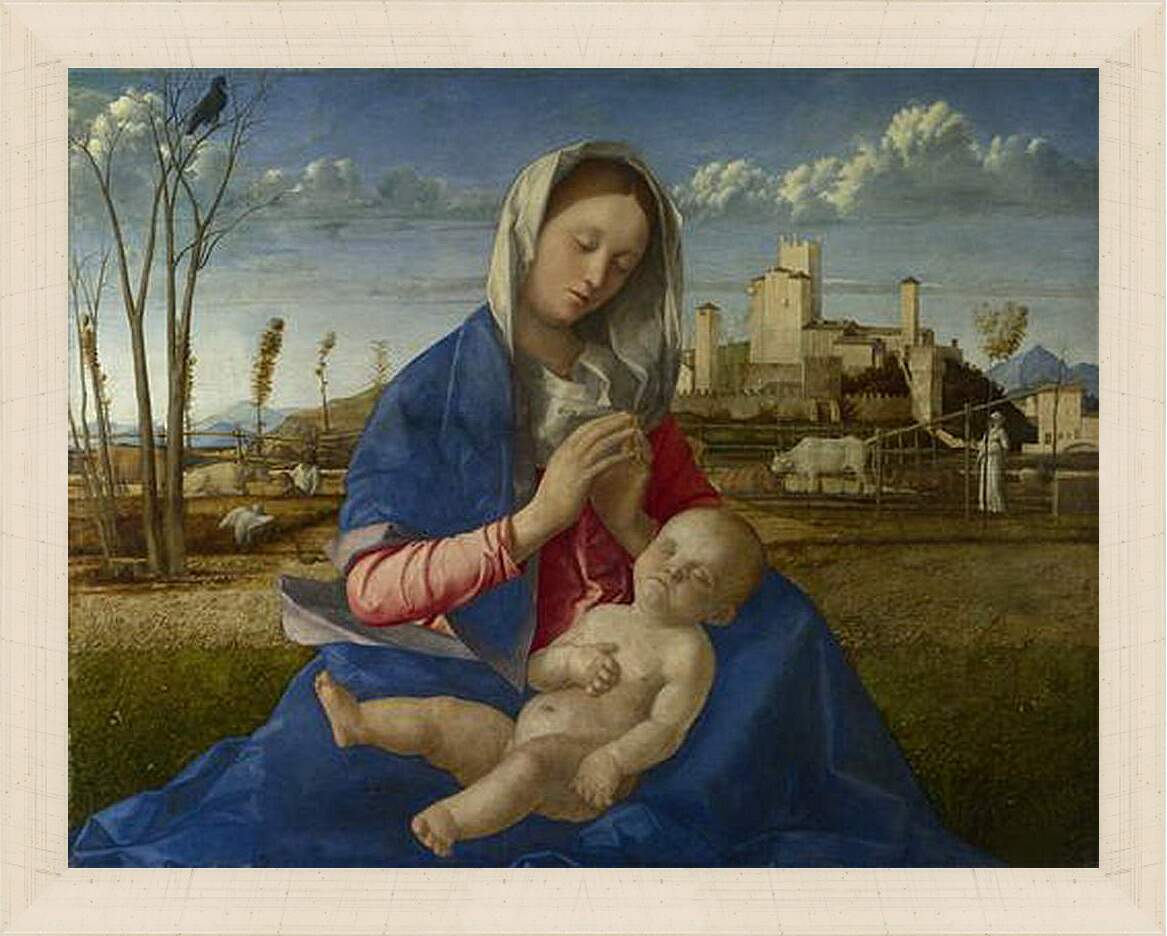 Картина в раме - Madonna of the Meadow. Джованни Беллини

