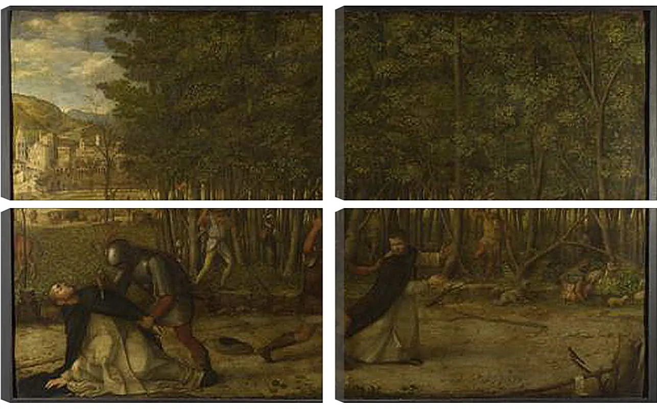 Модульная картина - The Assassination of Saint Peter Martyr. Джованни Беллини