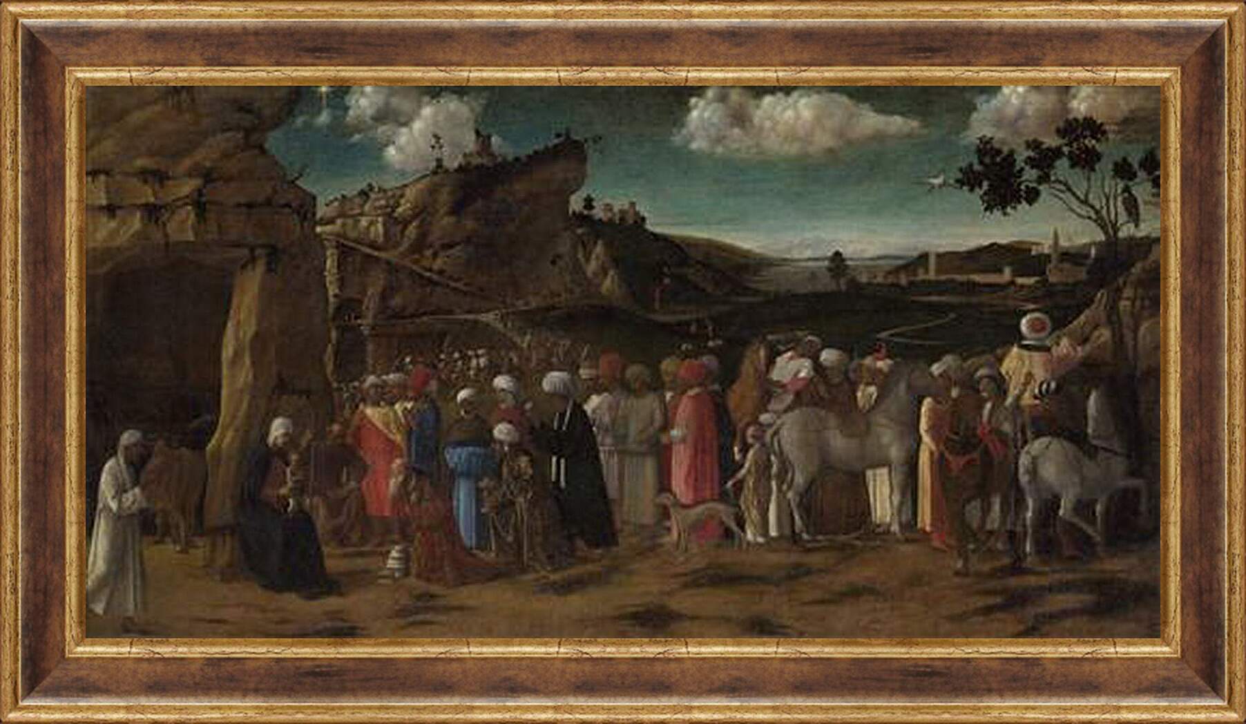 Картина в раме - The Adoration of the Kings. Джованни Беллини