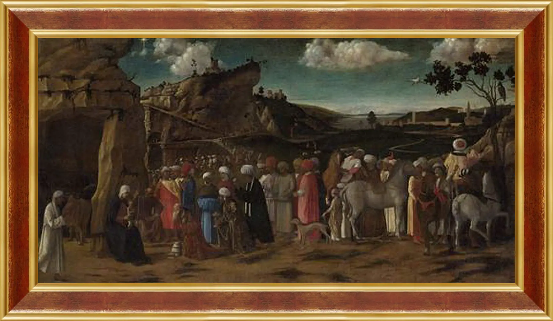 Картина в раме - The Adoration of the Kings. Джованни Беллини