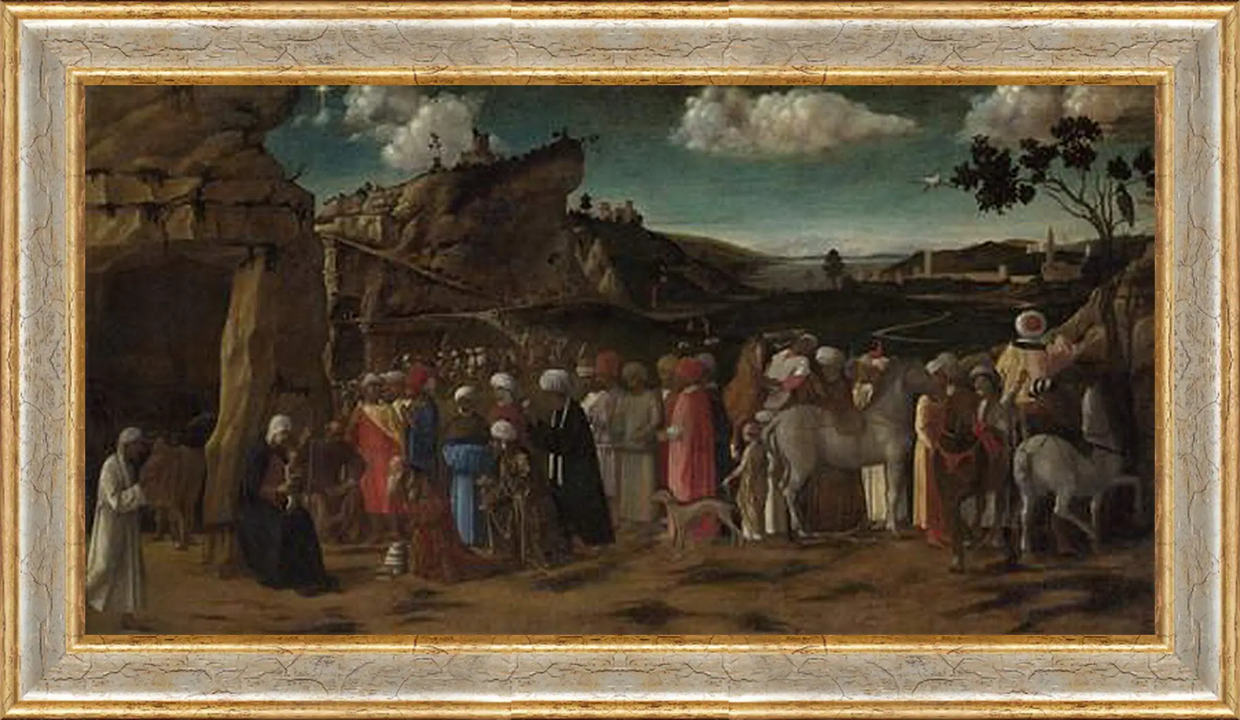 Картина в раме - The Adoration of the Kings. Джованни Беллини